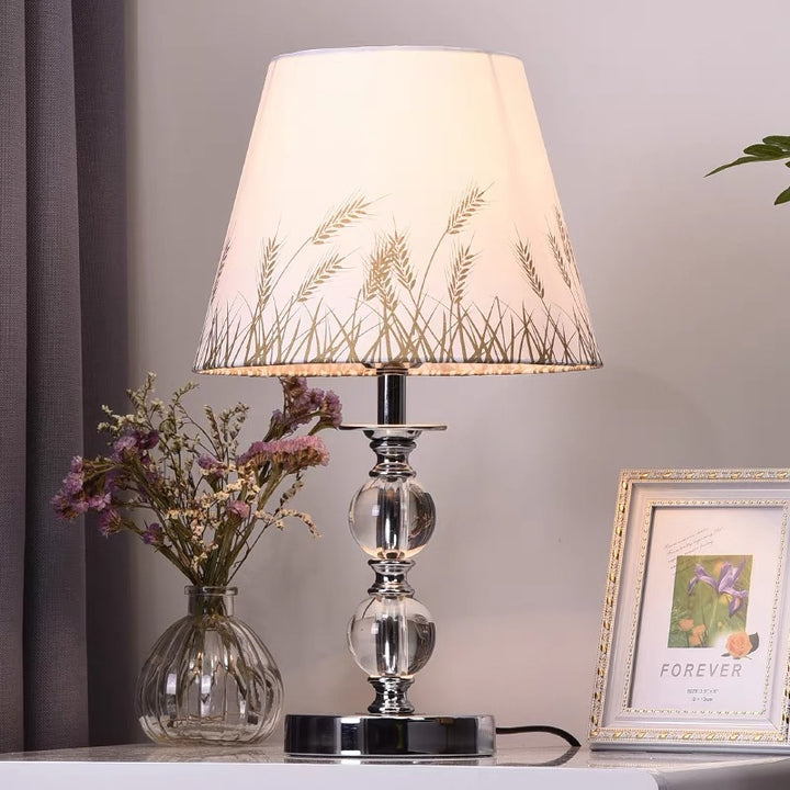 Crystal Glass Base Table Lamp