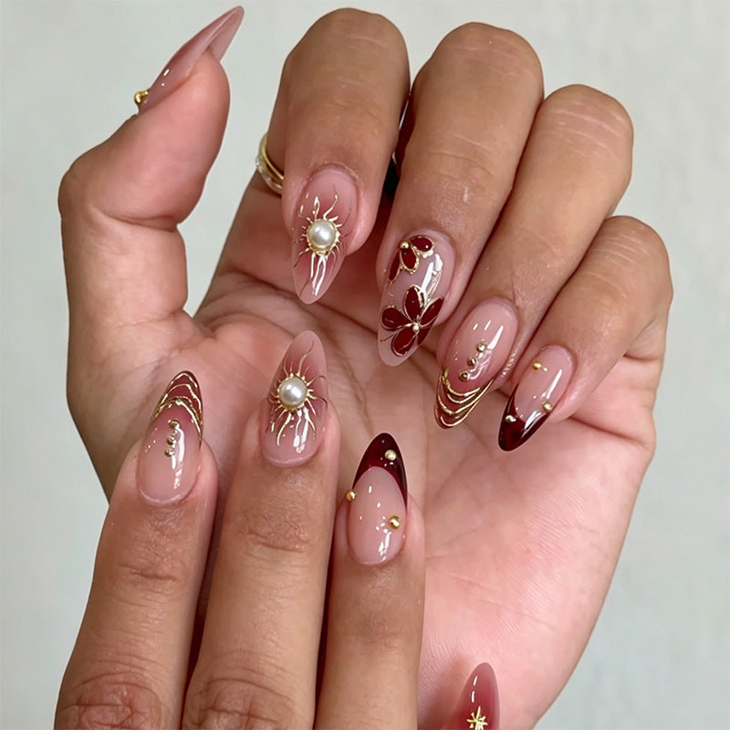 Elegant Artificial Nail Collection with Glitter Motifs Bowlift