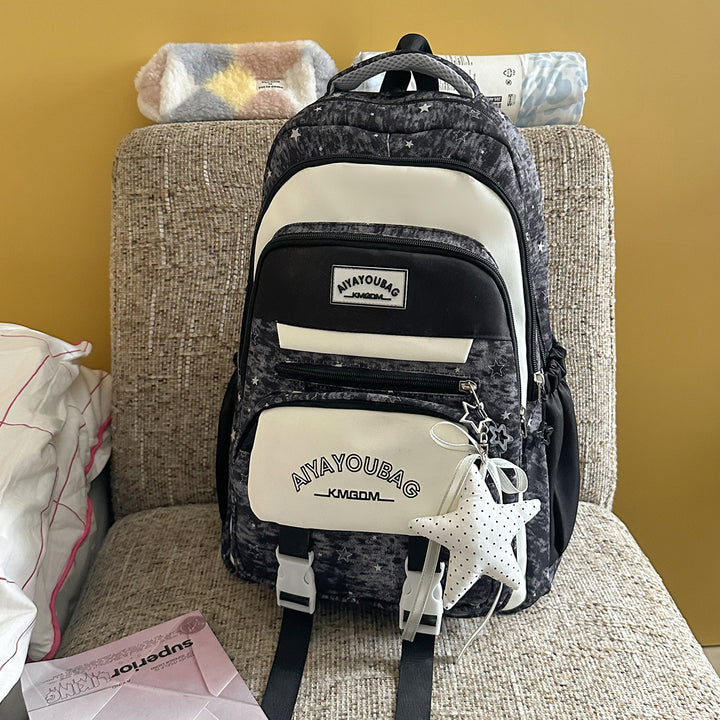 Trendy Star Print Backpack