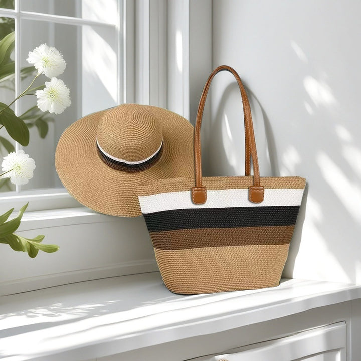 Beach bag with colorful stripes Bowlift
