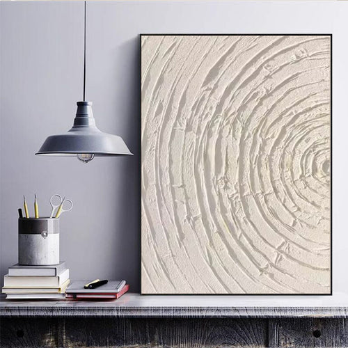 Textured Circular Relief Canvas Artwork
