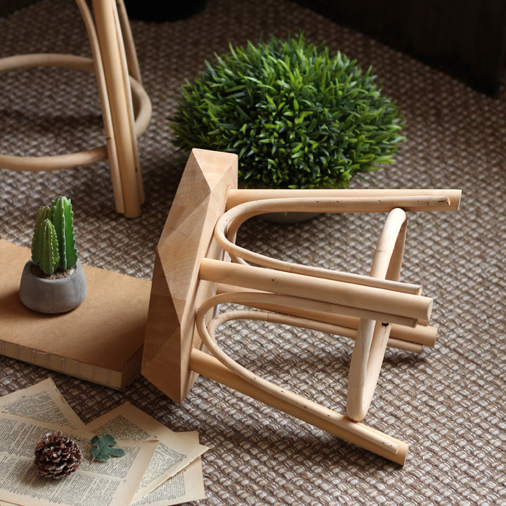 Modern stool made of solid wood Bowlift