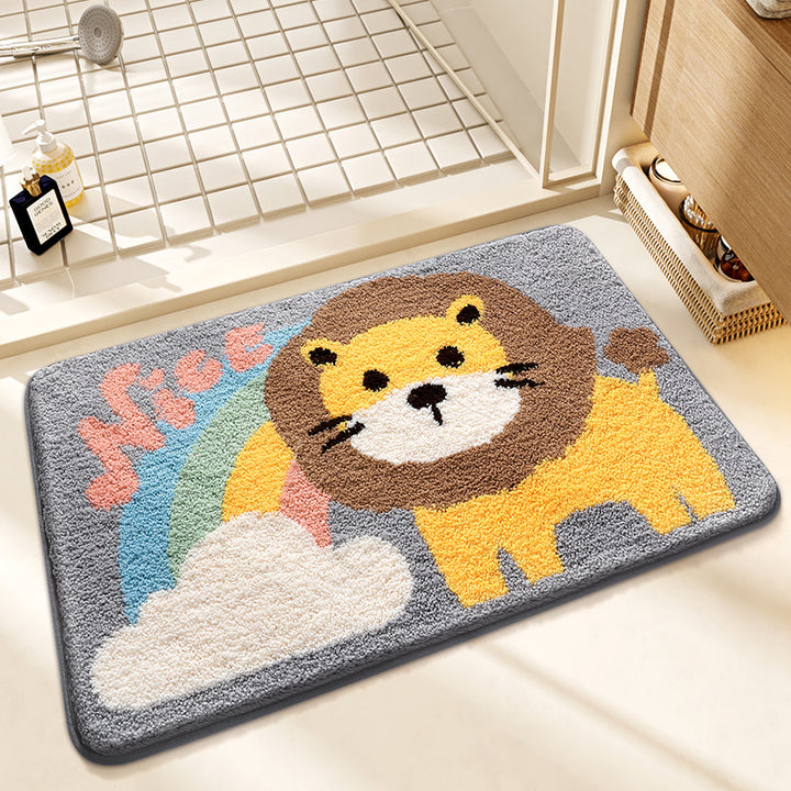 Plush Bunny-Themed Bath Mat Bowlift