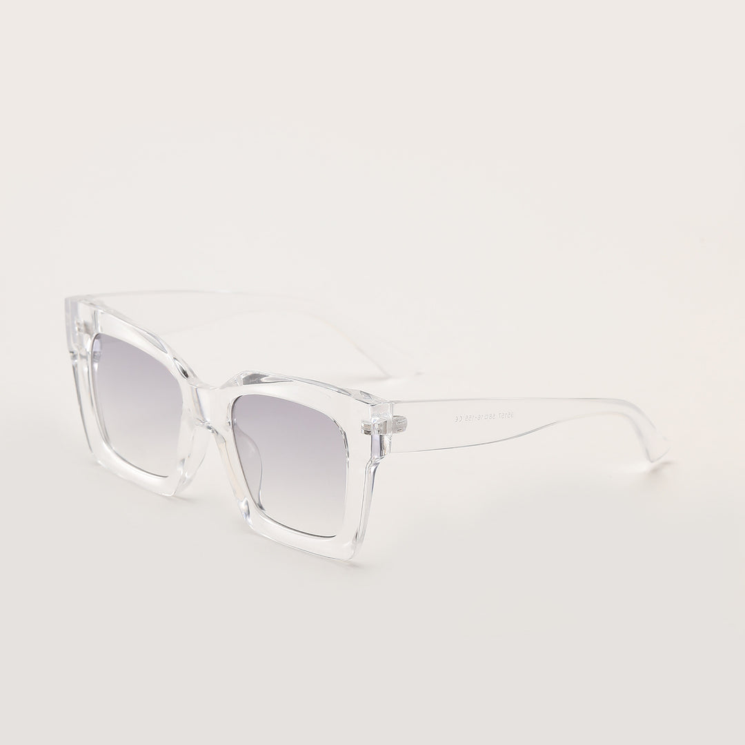 Women's trendy square sunglasses with transparent frame Bowlift