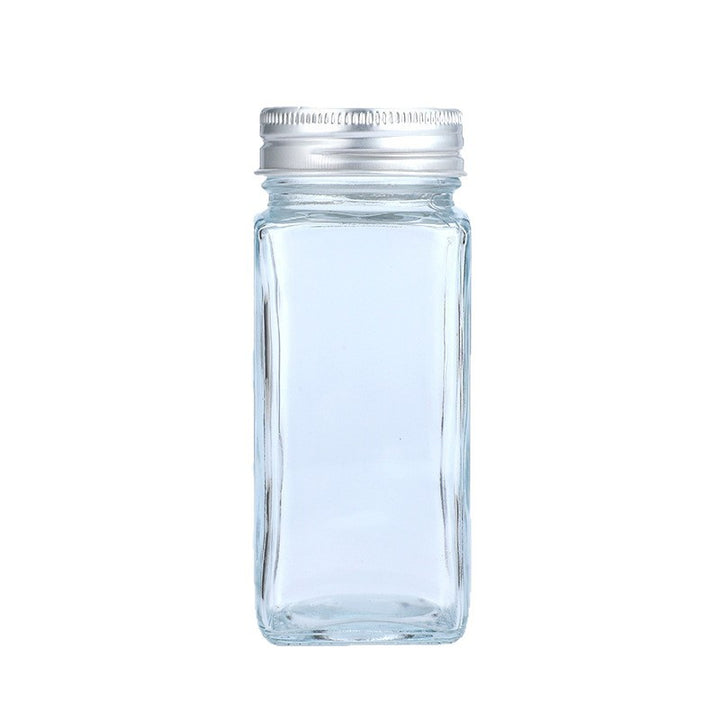 Glass Spice Jar Organization Kit with Labeled Bottles and Filling Funnel Bowlift