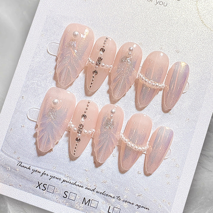 Premium French Tip Press-On Nails Bowlift