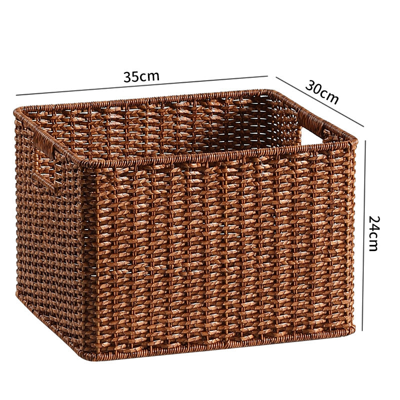 Unisex Braided Storage Basket with Practical Handles Bowlift