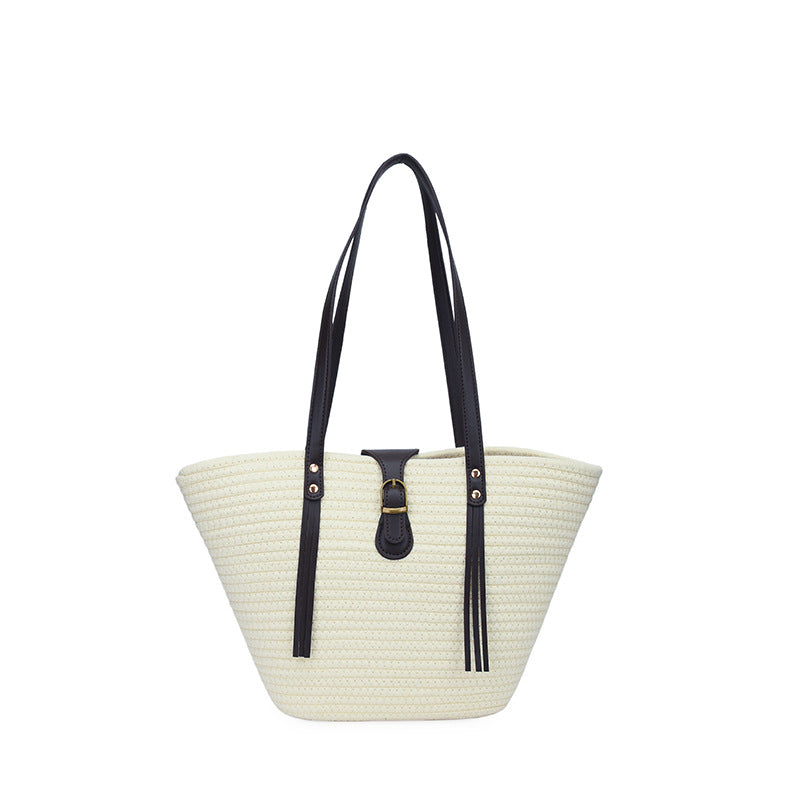 Stylish Woven Beach Tote Bowlift