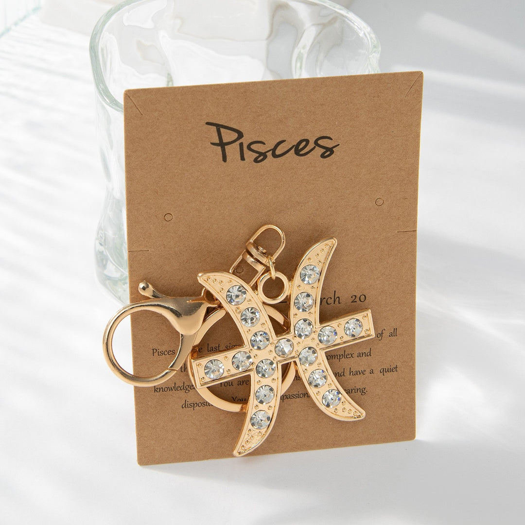 Keychain with Sparkling Bull Symbol Bowlift