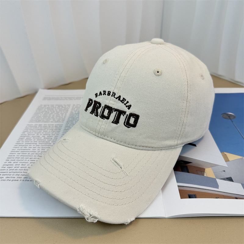Men's Vintage-Inspired Distressed Baseball Cap Bowlift
