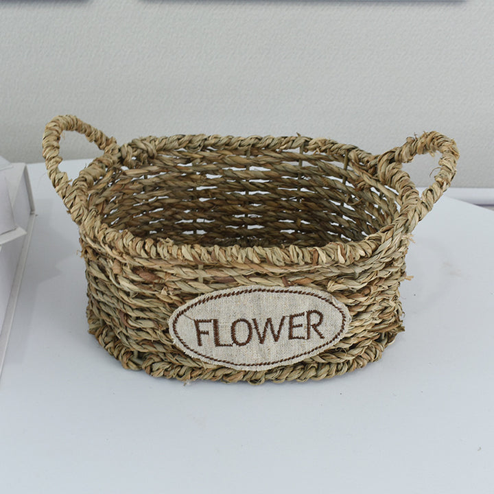 Handcrafted Natural Woven Storage Basket Bowlift