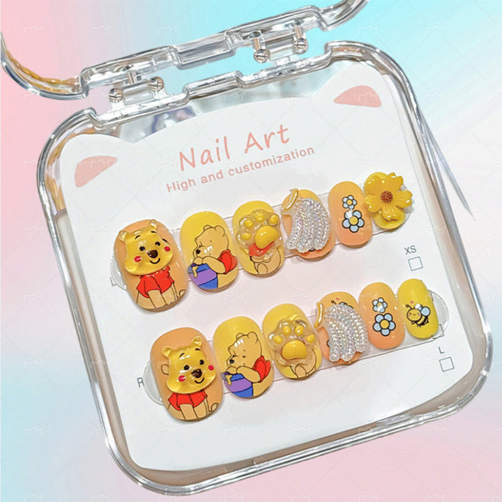 Customized Cartoon-Inspired Press-On Nail Art Set Bowlift
