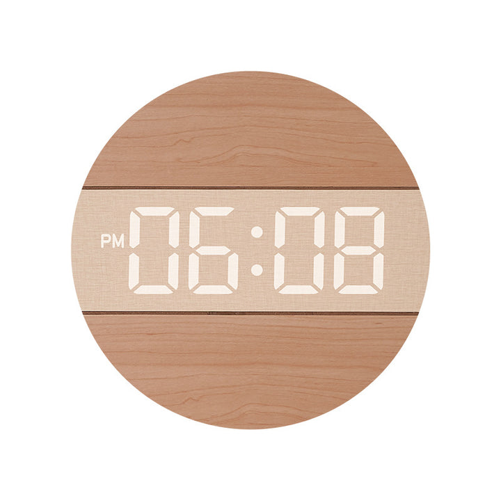 Creative digital watch in a modern wood design Bowlift