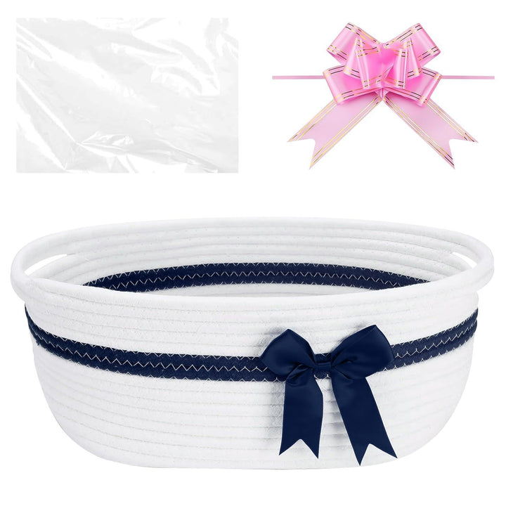 Women's decorative storage basket with bow accent Bowlift