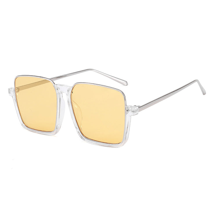 Women's square sunglasses with transparent frame and polarized lenses Bowlift