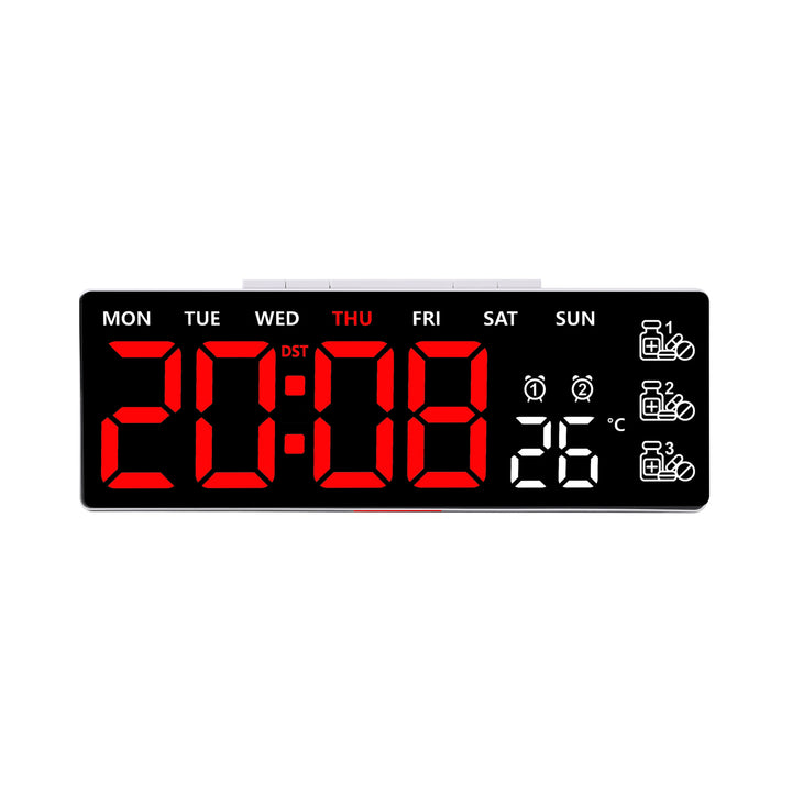 Digital Thermo Alarm Clock with Large LED Display Bowlift