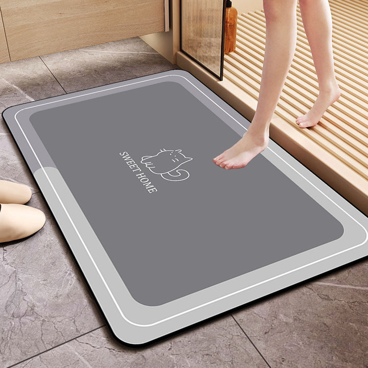 Absorbent Memory Foam Bathroom Mat Bowlift