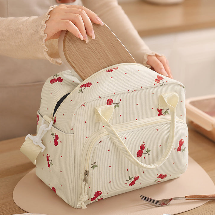 Insulated Lunch Bag with Stylish Zebra Print Bowlift