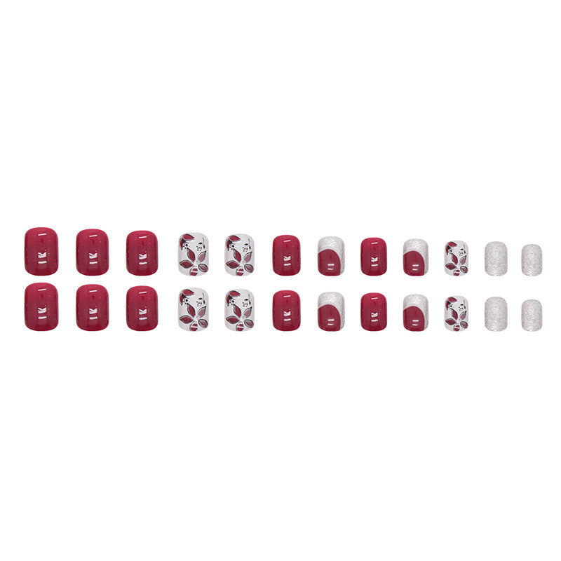 Elegant Floral Press-On Nail Art Kit Bowlift