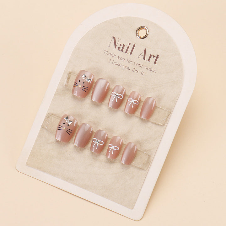 Premium Artistic Long Stiletto Nail Tips with Intricate Embellishments Bowlift