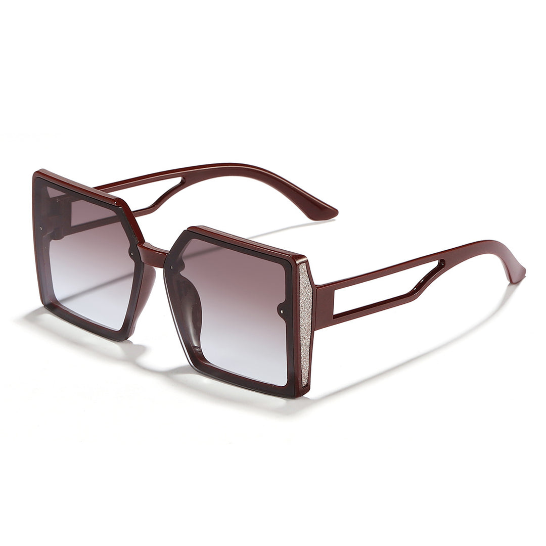 Women's sunglasses with unique square frame and sparkling accent Bowlift