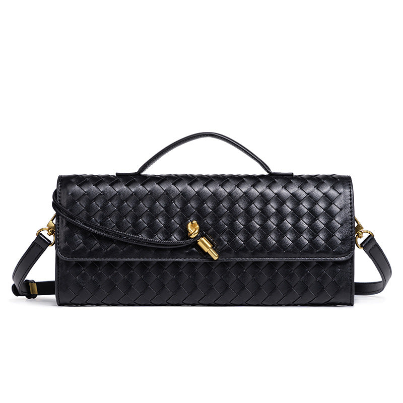 Woven Leather Clutch Bowlift