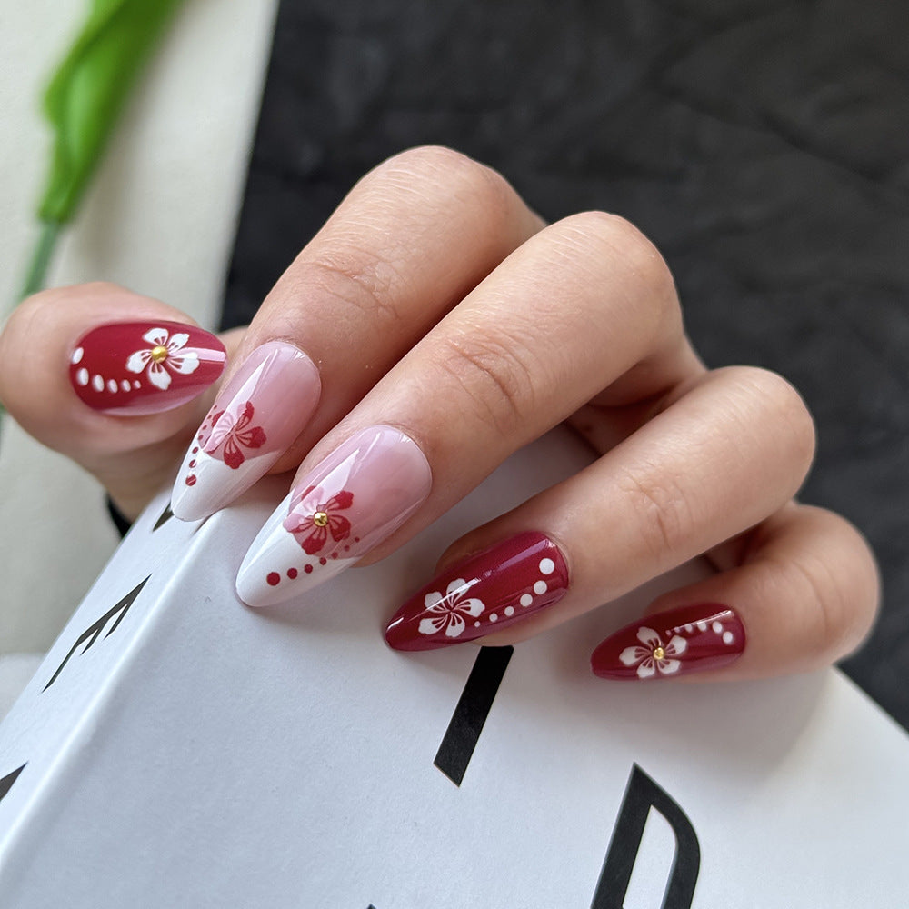 Elegant Floral Press-On Nail Art Collection Bowlift