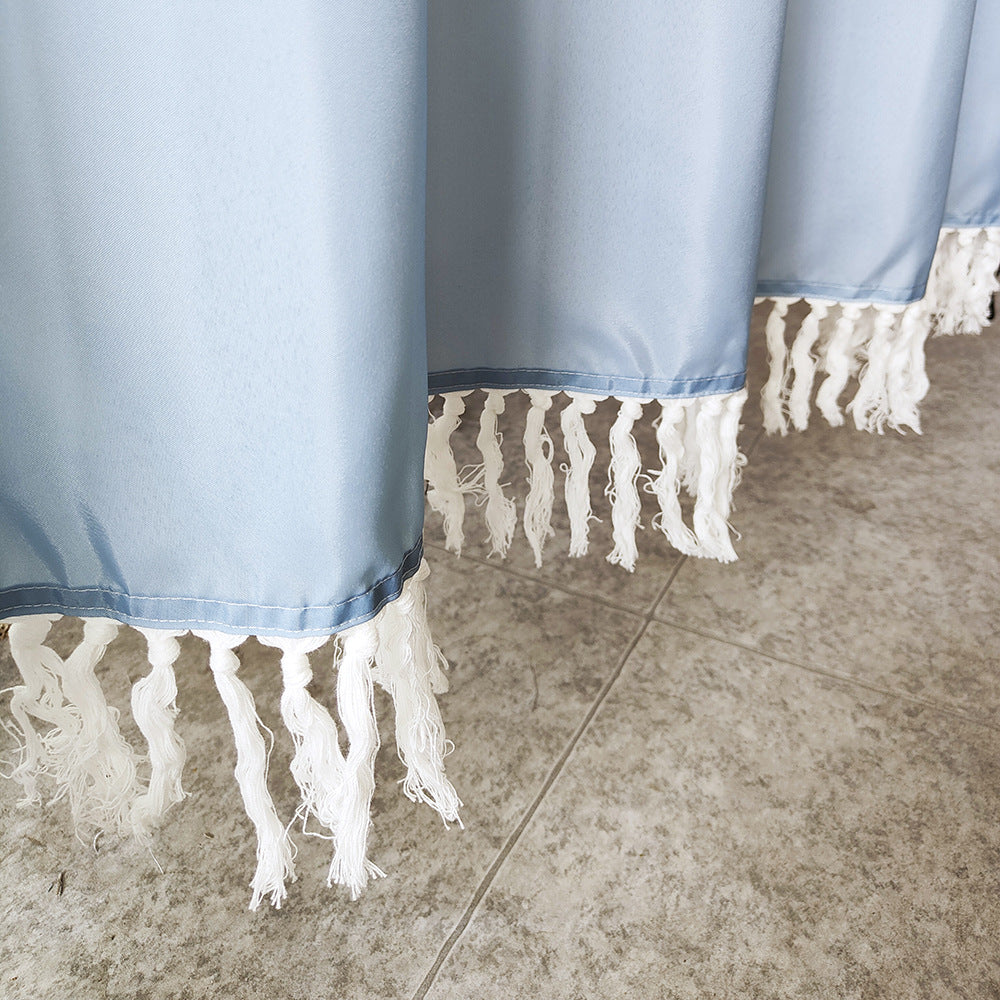 Coastal Wave Pattern Shower Curtain Bowlift