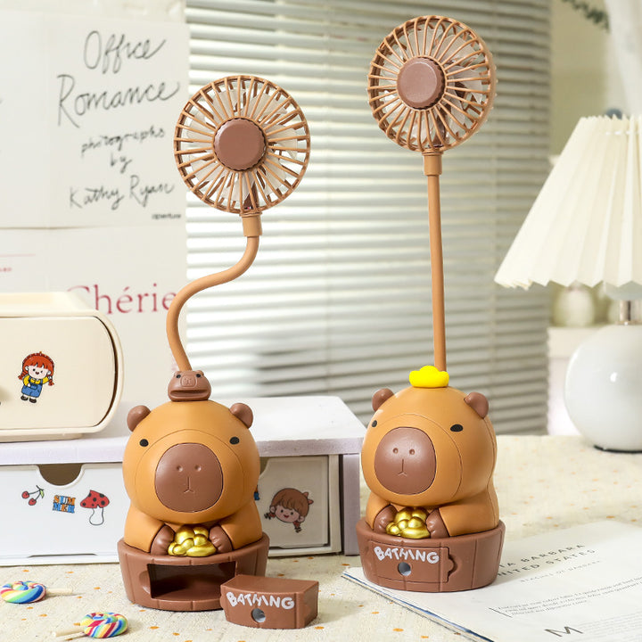 Women's Portable Toy Fan with Animal Design Bowlift