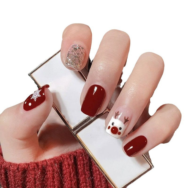 Festive Themed Decorative Press-On Nails Bowlift
