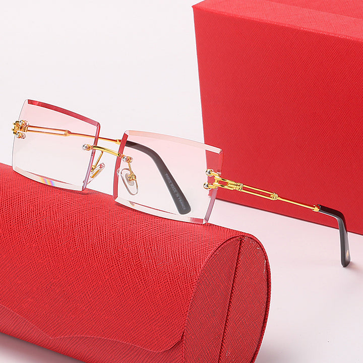 Ladies stylish square sunglasses with luxurious metal accents Bowlift