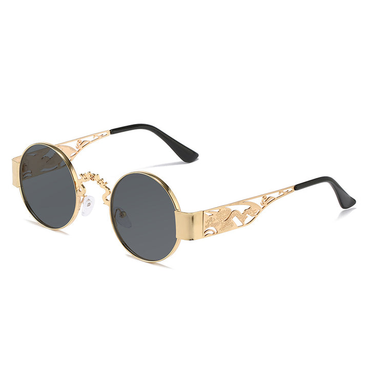 Women's artistic round sunglasses with elegant filigree frame Bowlift