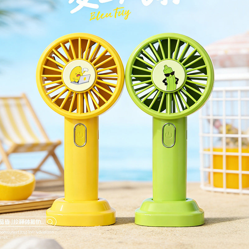 Ladies portable hand fan with USB connection and fun design Bowlift