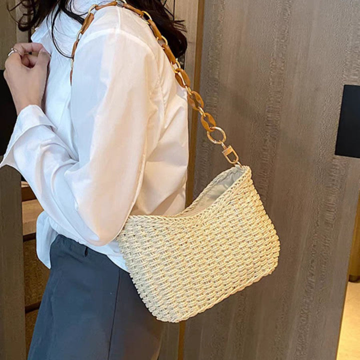 Handbag Made of Braided Natural Material Bowlift