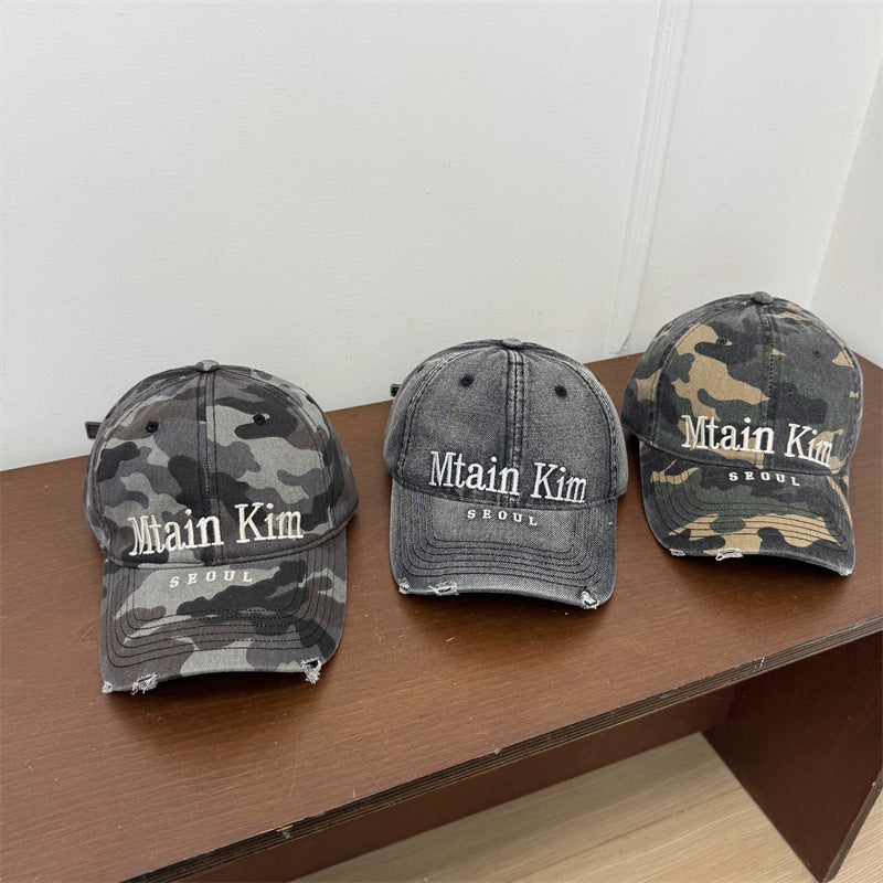 Men's Casual Camo Print Baseball Cap Bowlift
