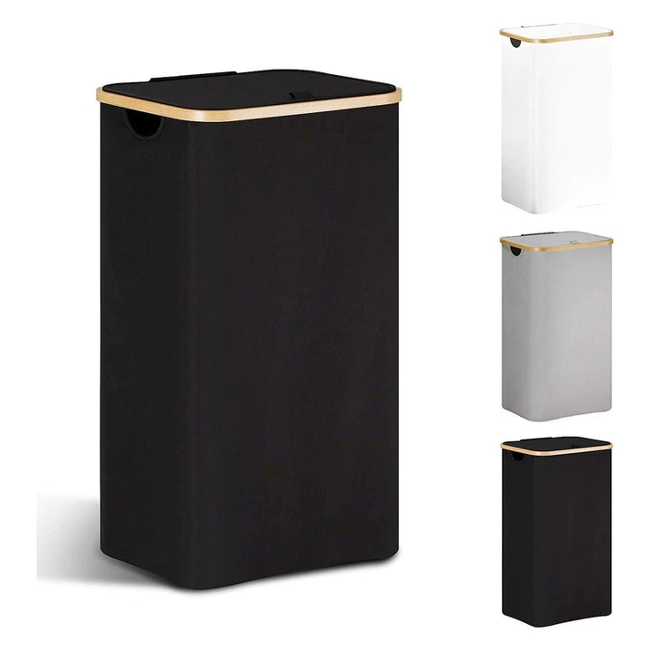 Versatile laundry container with lid and carrying handle Bowlift