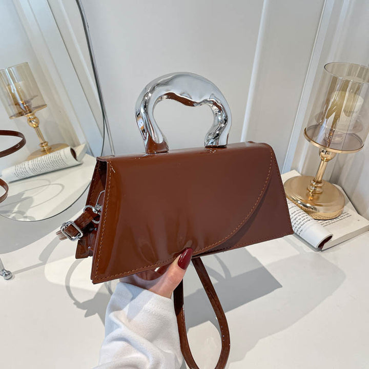 WoChic Patent Leather Handheld Purse Bowlift