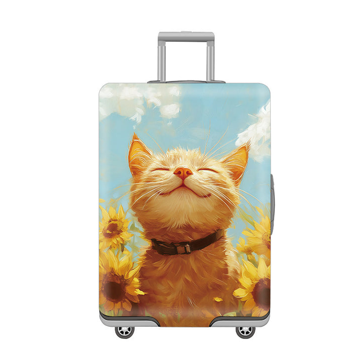 Women’s Hard Shell Suitcase with Cheerful Cat Design Bowlift