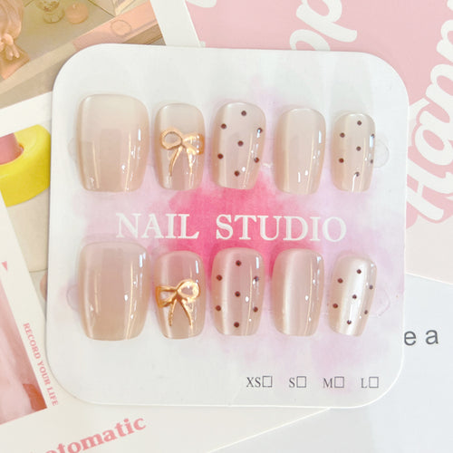 Artificial nail tips with elegant bow designs Bowlift