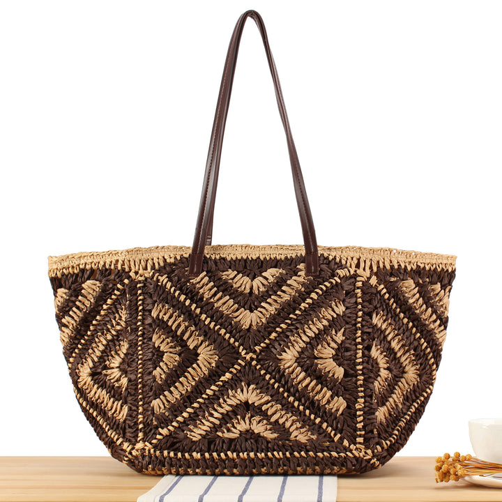 Designer basket bag with elegant leather handles Bowlift
