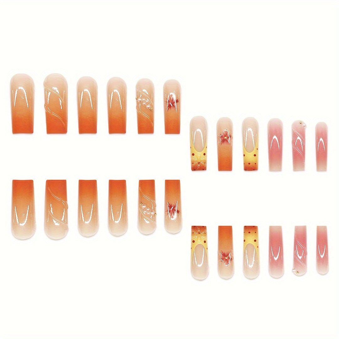 Decorative Press-On Nail Set Bowlift