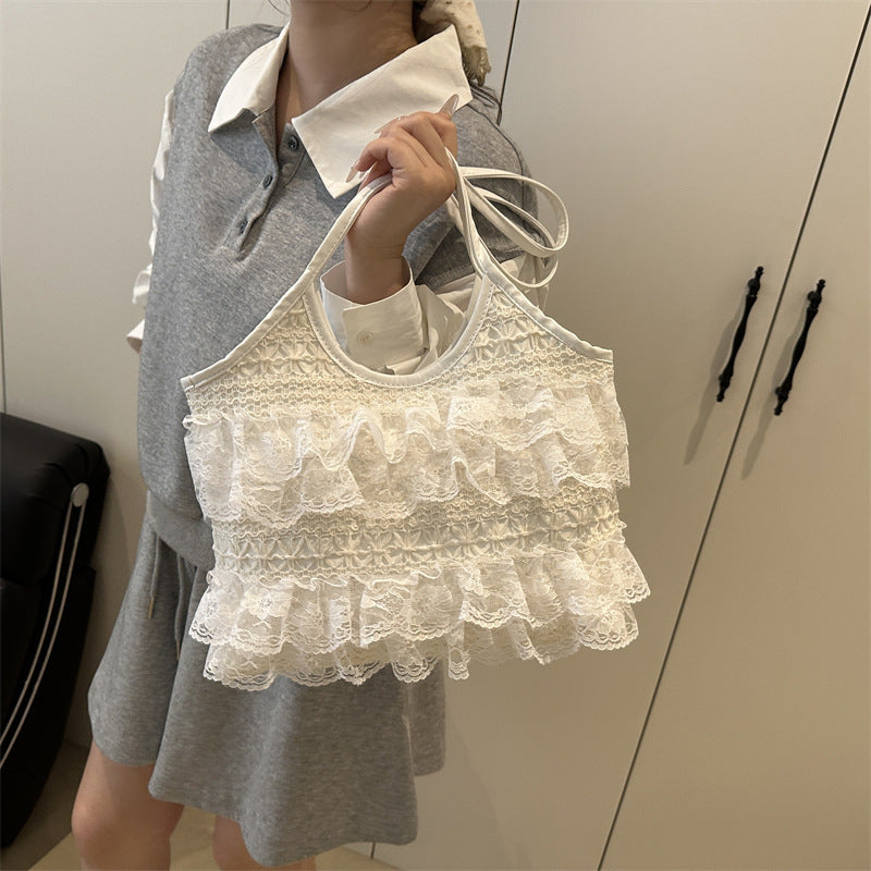 Ruffled Lace Crop Top Bowlift