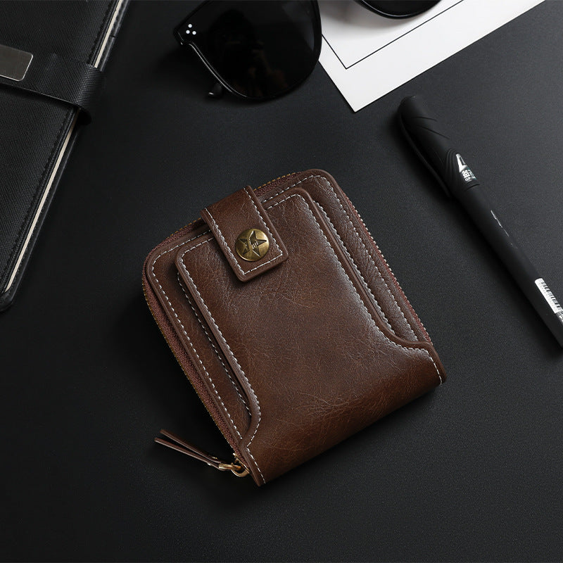 Bi-Fold Zip Wallet with Card Slots Bowlift