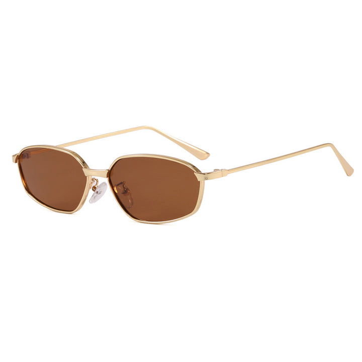 Women's geometric sunglasses with protective UV filter and minimalist metal frame Bowlift