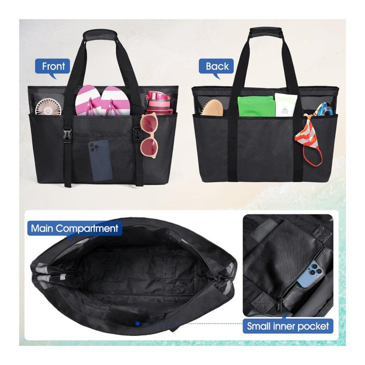 Multifunctional beach bag with compartments Bowlift