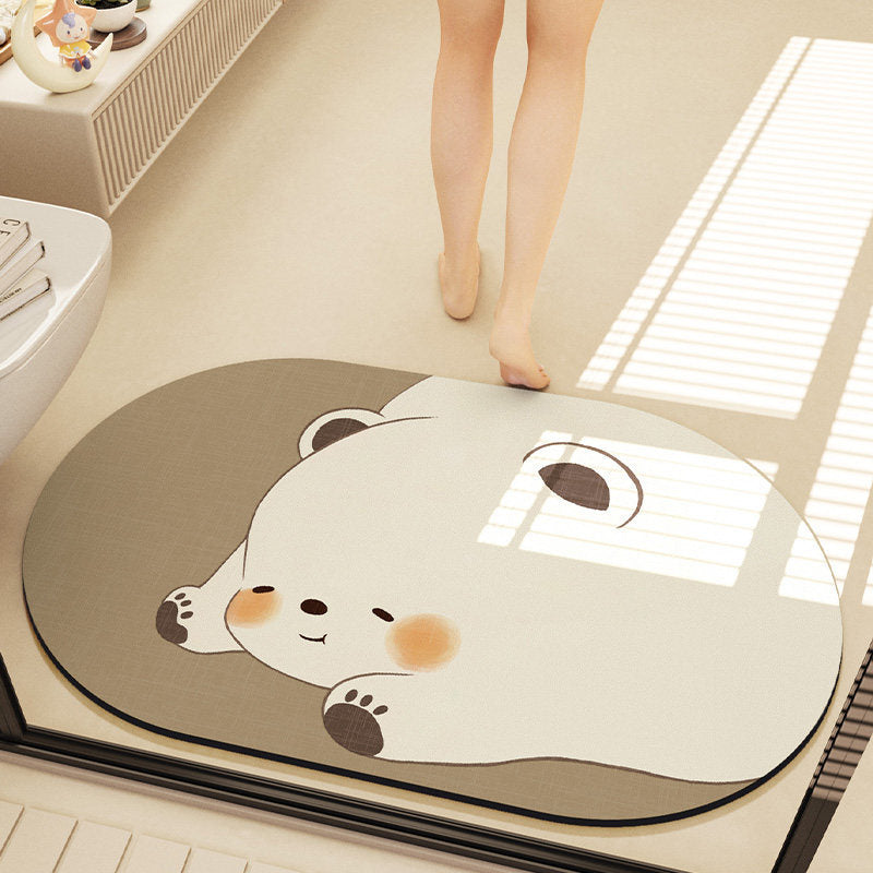 Cute Cartoon Bear Bath Mat