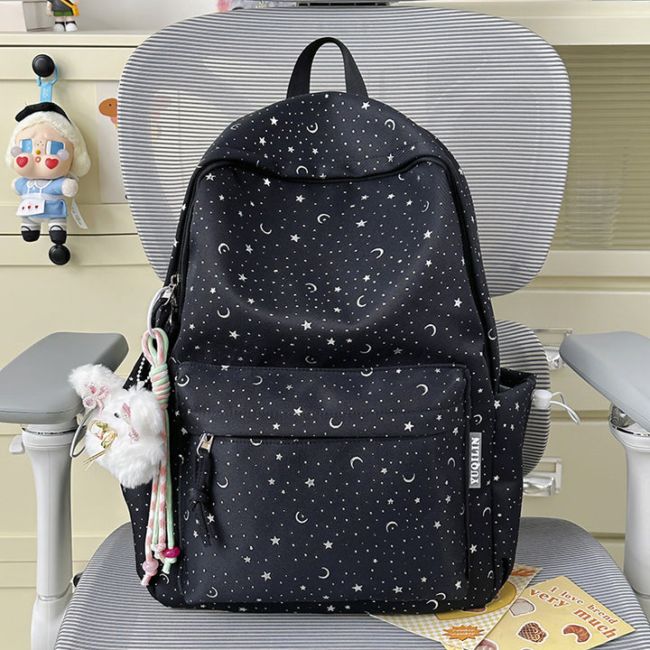 Starry Print School Backpack Bowlift