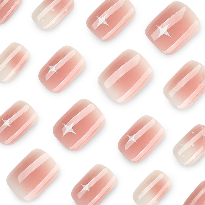 Nail art with ombre effect and glitter accents Bowlift