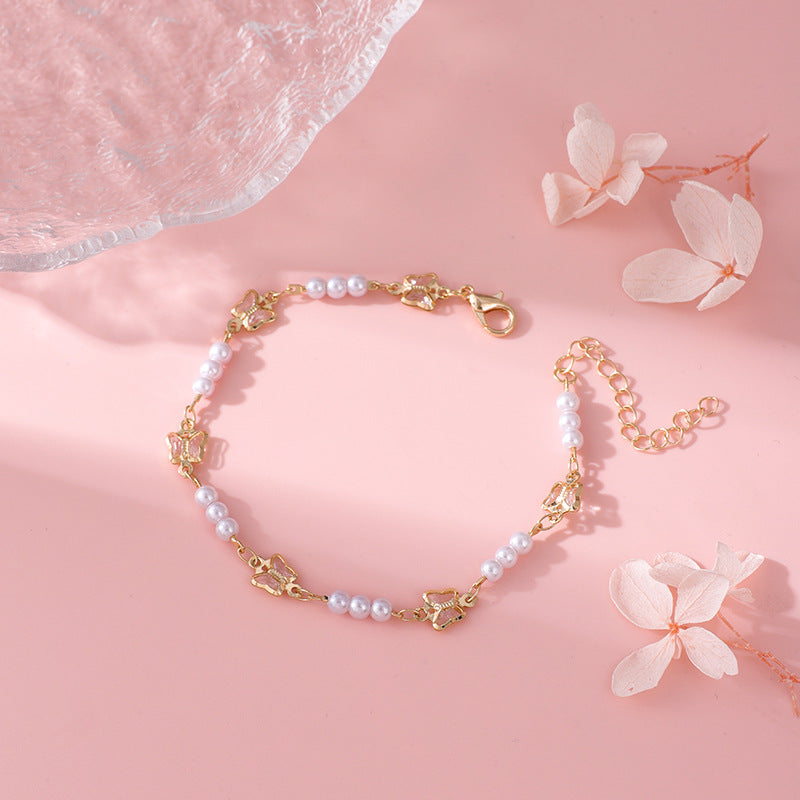 Pearl and Colorful Evil Eye Bracelet Bowlift