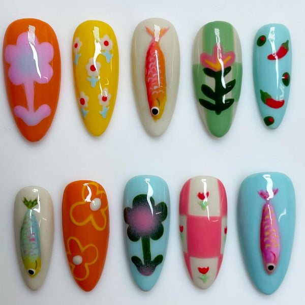 Thematic Artisan Press-On Nail Set Bowlift